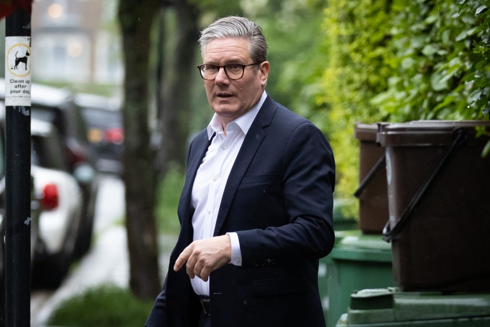 Keir Starmer on his way to PMQs this lunchtime