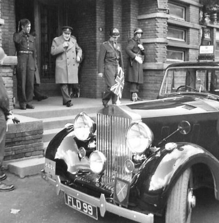 THIS IS THE ONLY RESOLUTION AVAILABLE</p>
<p>Original wartime caption: Mr Churchill, Gen Simpson, Field Marshal Montgomery and Field Marshal Sir Alan Brooke leave Gen Simpson's HQ at Maastritcht to visit the front.</p>
<p>http://www.iwm.org.uk/collections/item/object/205414597