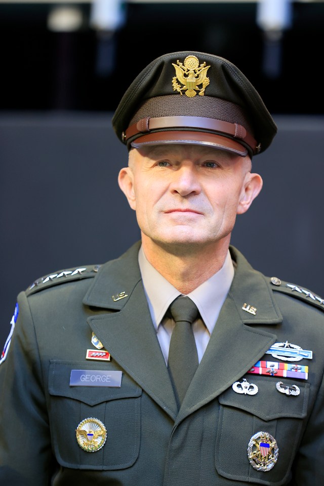 ATLANTA, GA - NOVEMBER 05: U.S. Army Chief of Staff General Randy A. George looks on before the Sunday afternoon NFL football game between the Atlanta Falcons and the Minnesota Vikings on November 5, 2023 at the Mercedes-Benz Stadium in Atlanta, Georgia.  (Photo by David J. Griffin/Icon Sportswire via Getty Images)