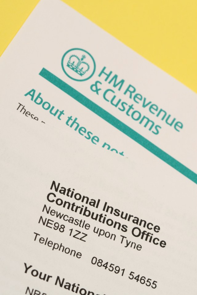 B0BXHH Paperwork forms from the National Insurance Contributions Office and HM Revenue and Customs HMRC. Image shot 2008. Exact date unknown.