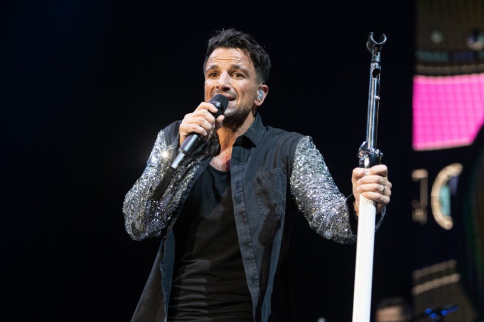 LONDON, ENGLAND - OCTOBER 11: Peter Andre performs at Stepback The 90's Concert at SSE Arena Wembley on October 11, 2018 in London, England. (Photo by Lorne Thomson/Redferns)