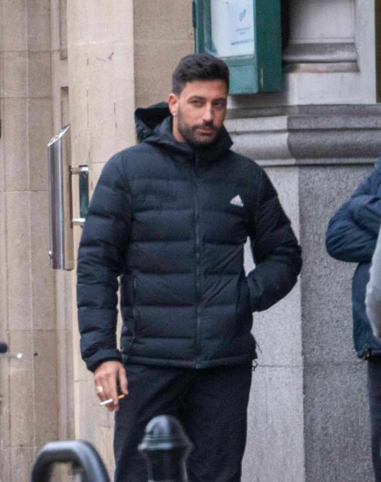 STRICTLY STAR GIOVANNI TAKES BREAK FROM REHEARSALS IN LONDON...PIC BY SIMON JONES
