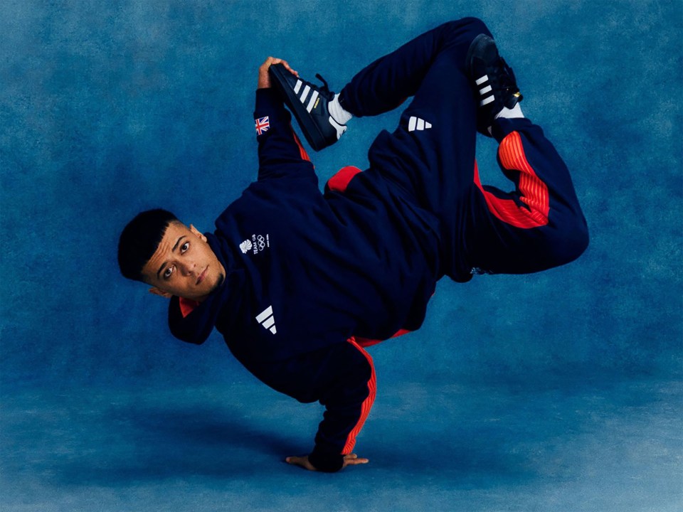 B-Boy Sunni Brummitt at Team GB's adidas kit launch.<br />
team gb olympics