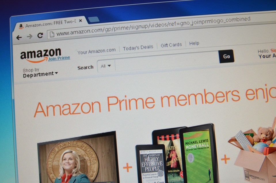 a screen shot of the amazon prime website