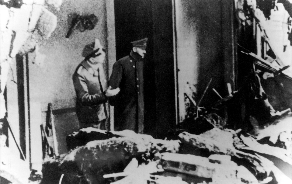 Allegedly the last known picture of Hitler before he committed suicide in April 1945