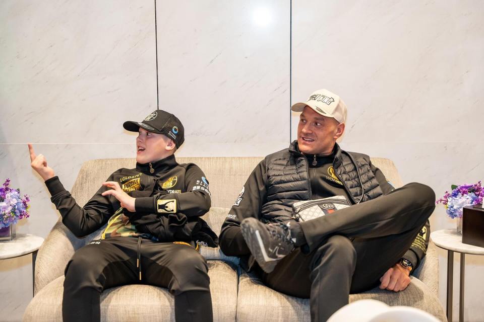 Fury and Co were given a glamorous welcome