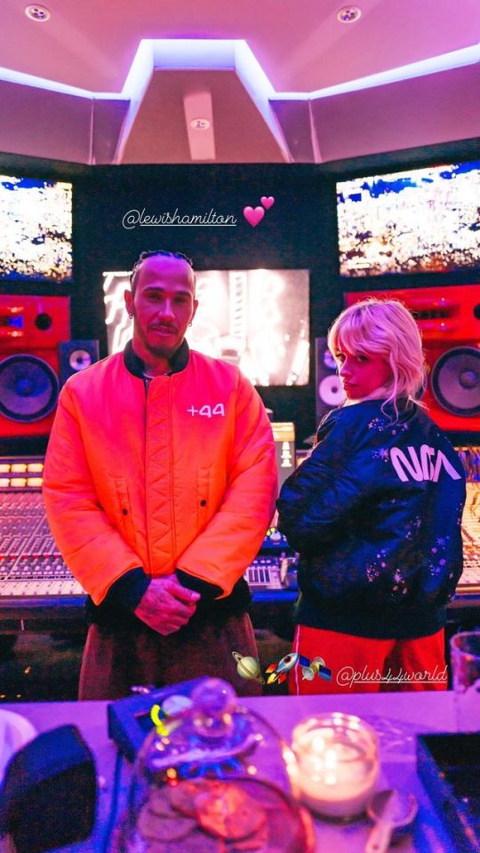 Camila posted a snap alongside Lewis Hamilton in a DJ booth