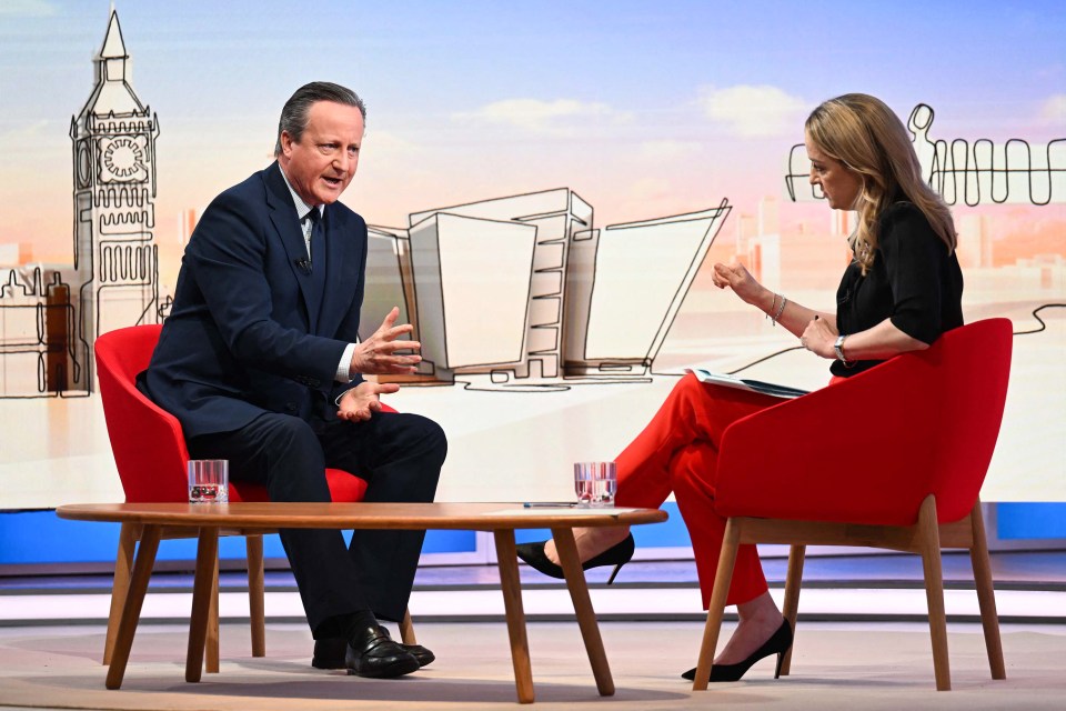 Cameron appeared on the BBC’s ‘Sunday Morning’ political television show with journalist Laura Kuenssberg