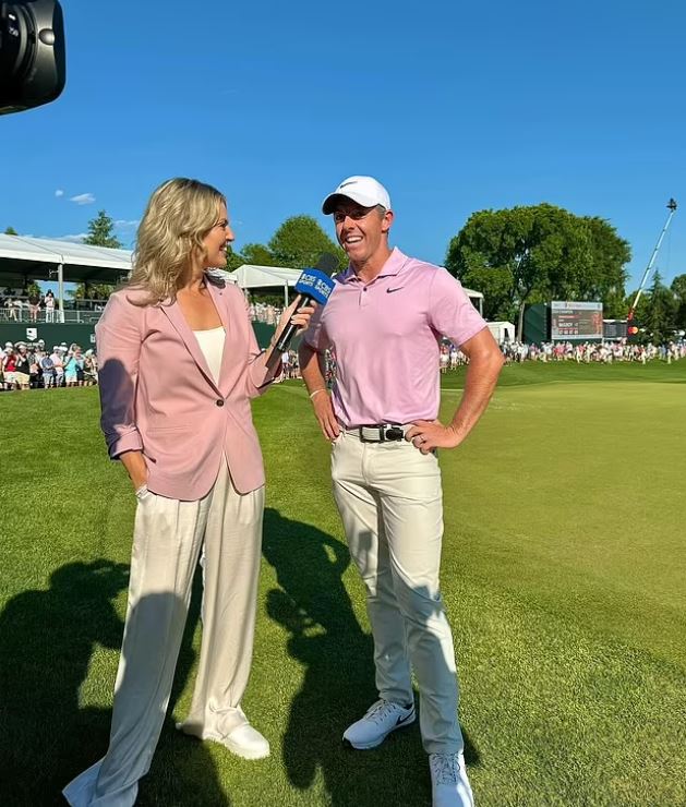 'Flames were fanned' over the romance as she interviewed him last week