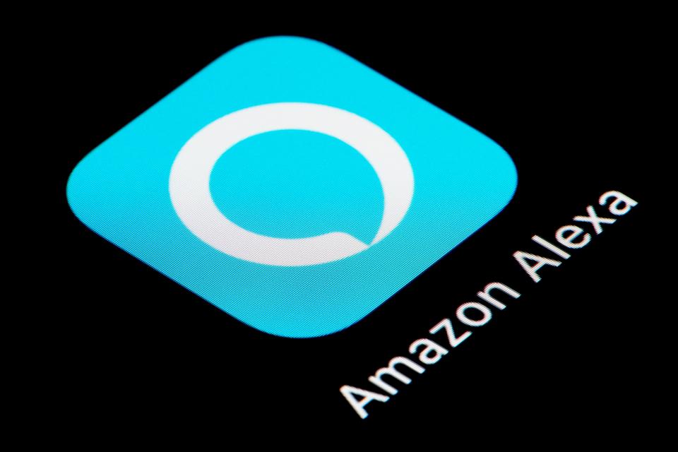 RXHH2D A close-up shot of the Amazon Alexa app icon, as seen on the screen of a smart phone (Editorial use only)