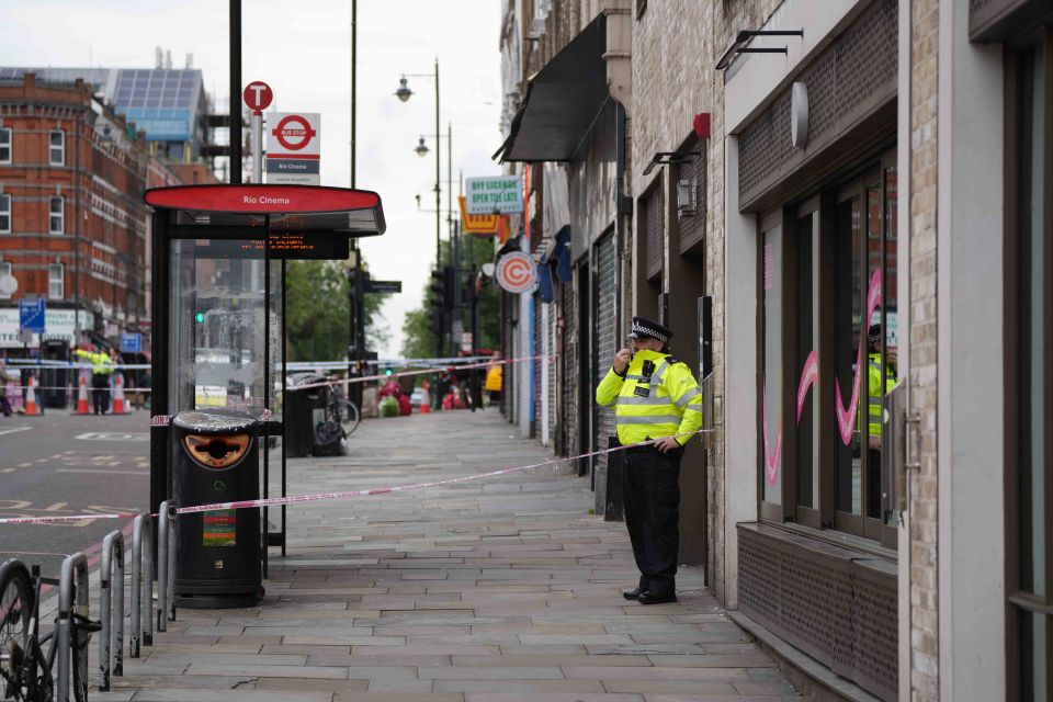 The area remains taped off today