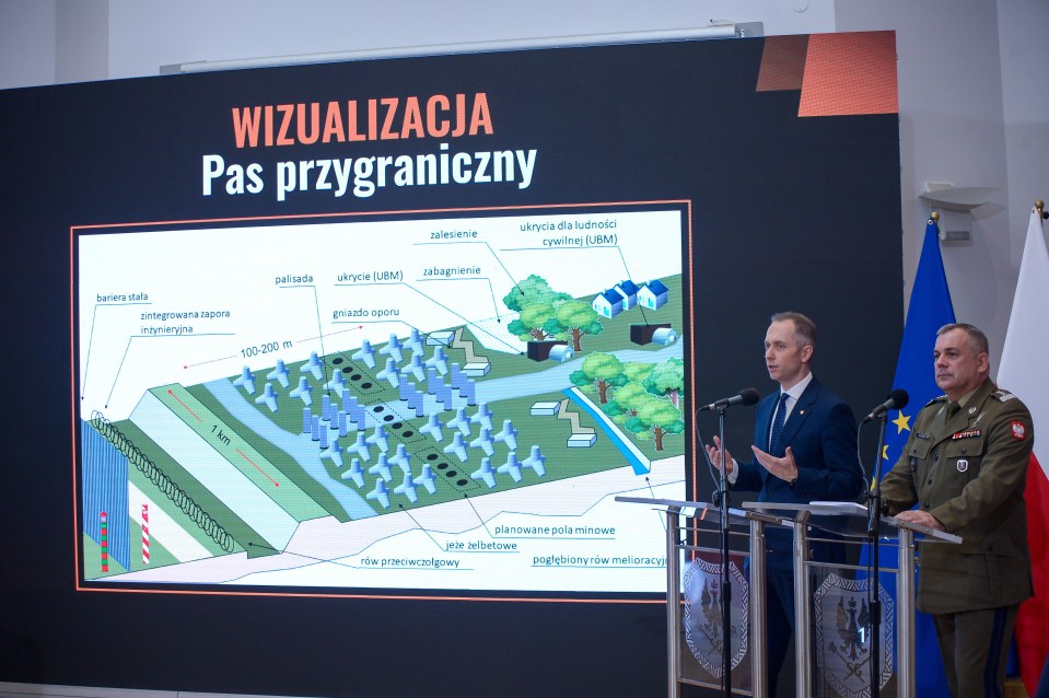 Poland unveils detailed plans for the new 'Tusk Line' defence on Monday