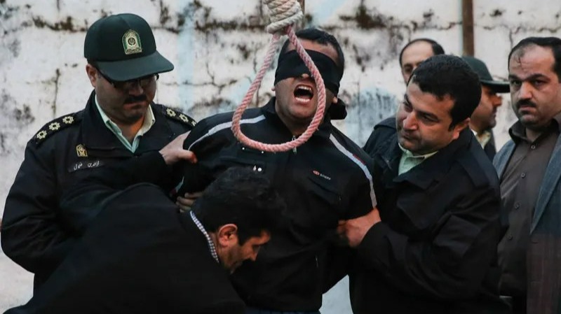In Royan, northern Iran, a man named is taken to public gallows to be hanged