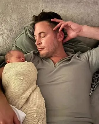 Gary with Bonnie shortly after Laura gave birth