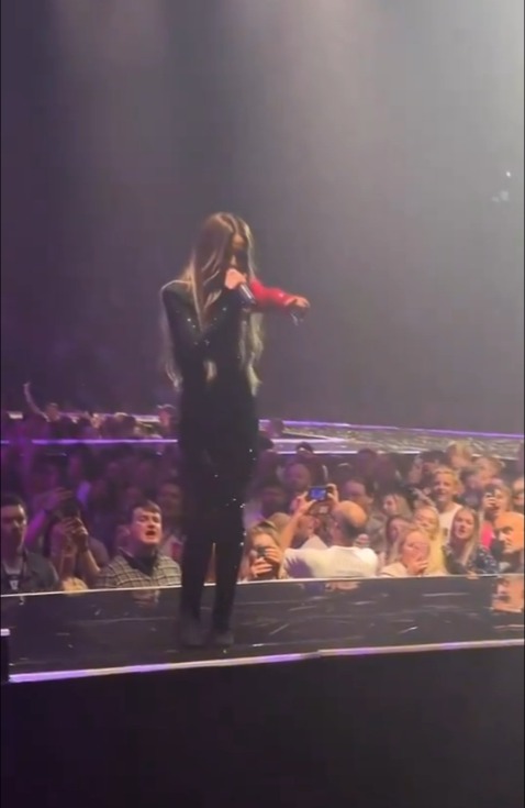 The 40-year-old singer was performing in Newcastle alongside Nicola Roberts, Kimberley Walsh and Nadine Coyle