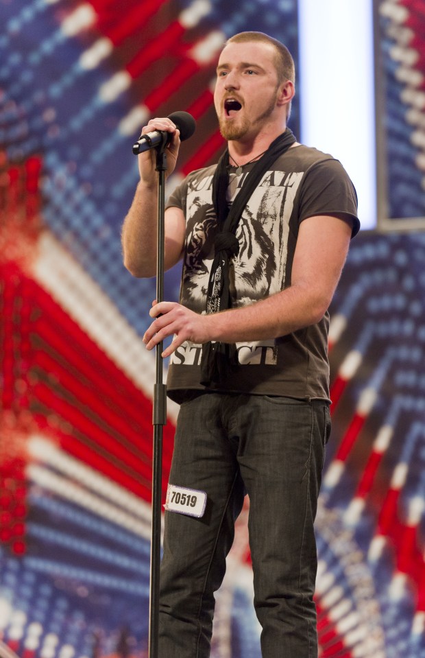 Jai McDowall singing at Britain's Got Talent auditions.