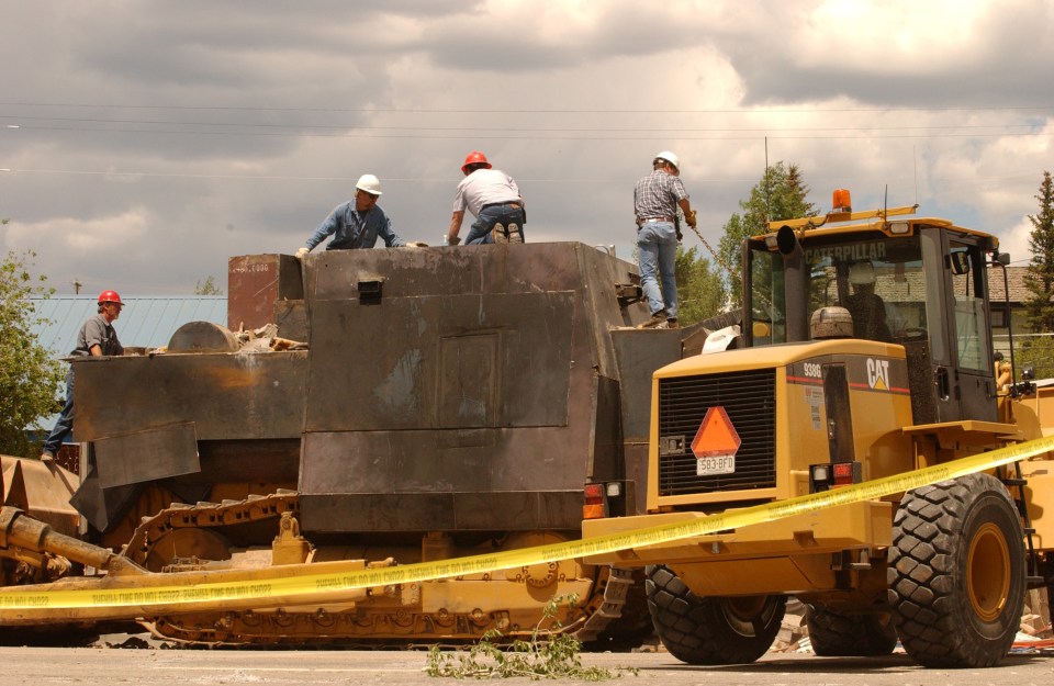 Authorities working on remove the vehicle following the chaos