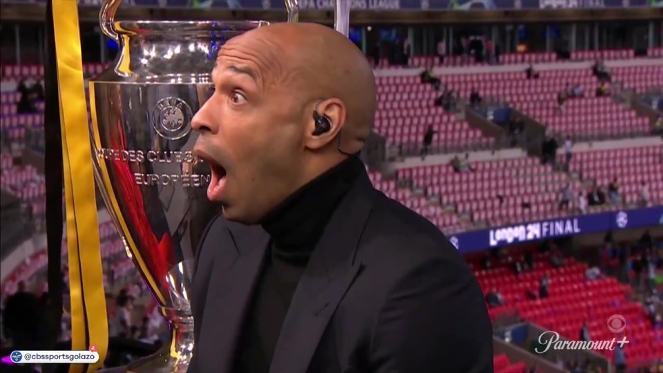 Thierry Henry was left speechless in response to Kate Abdo's remark