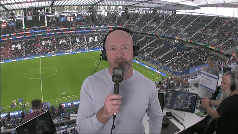 Alan Shearer slating England performance against Denmark