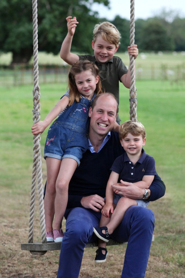 The Prince and Princess of Wales shared this photo of George with his siblings