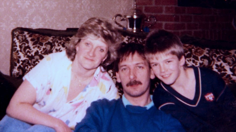A young David with parents Ted and Sandra