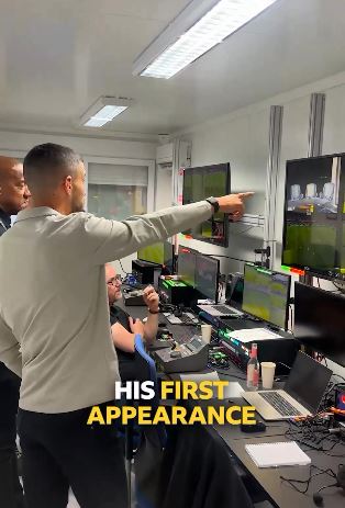 Dion Dublin and Conor Coady were hard at work in the analysis room
