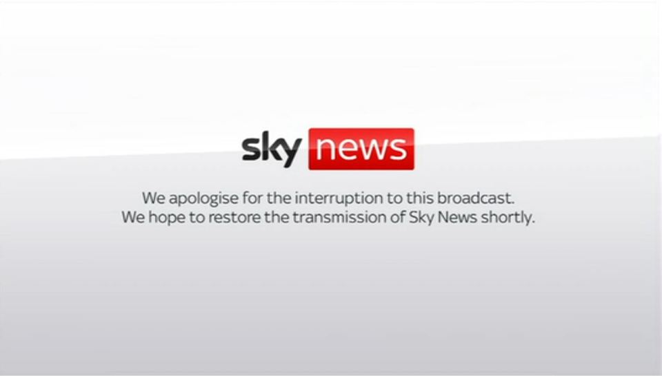 Sky News was rocked by the outage during their morning breakfast show