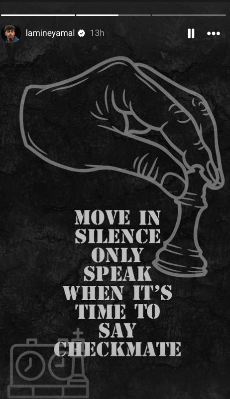 a poster that says move in silence only speak when it 's time to say checkmate