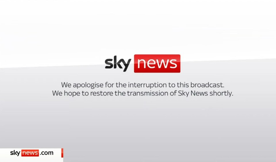 The station abruptly cut to an error message just after 6:45am