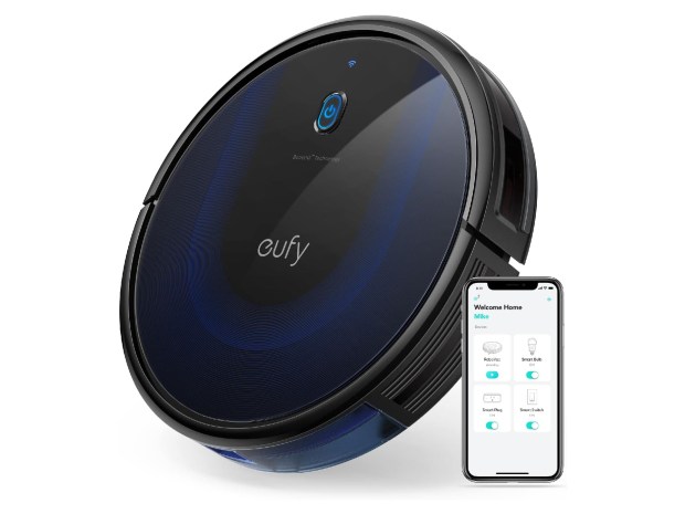 Eufy RoboVac 15C robot vacuum cleaner with smartphone app.