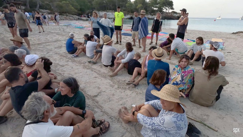 The activists staged a surprise protest against mass tourism