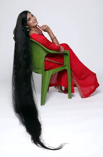 She's been growing her locks since she was 14 years old
