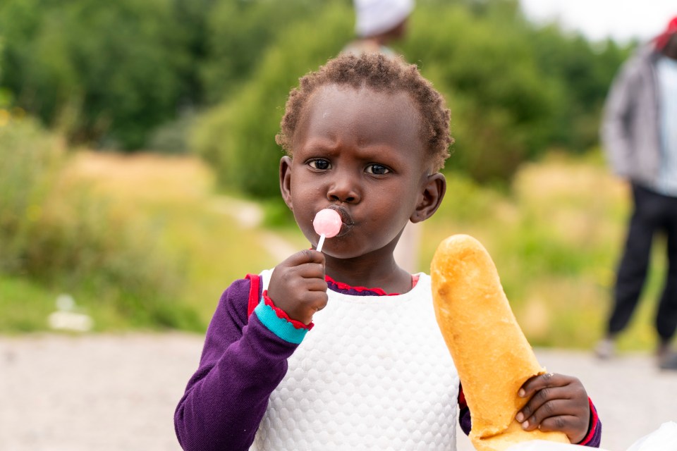 South Sudanese migrant Nyayang, aged two