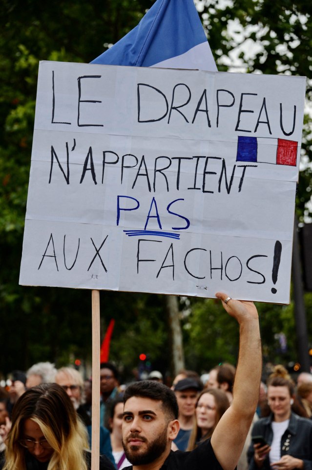 Protesters fumed as they feared a "fascist" government