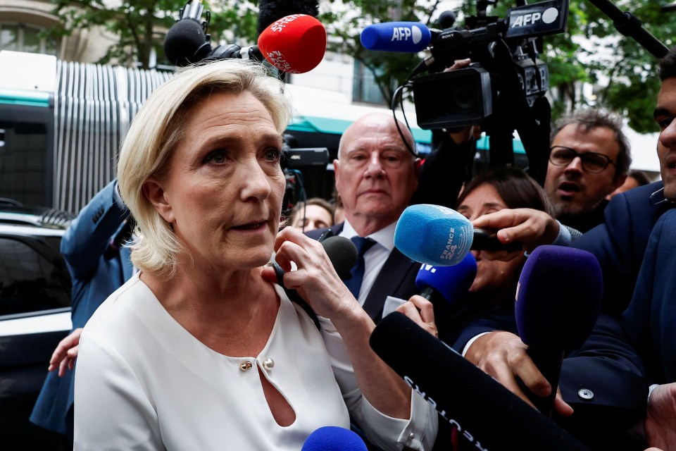 a woman is surrounded by microphones including one that says afp