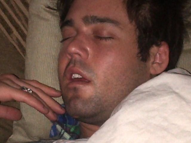 A 2011 tweet by ex Caggie showed him out cold and was captioned: ‘Wake up, you pig’