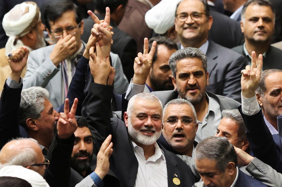 Haniyeh attended the inauguration for Iran's new president