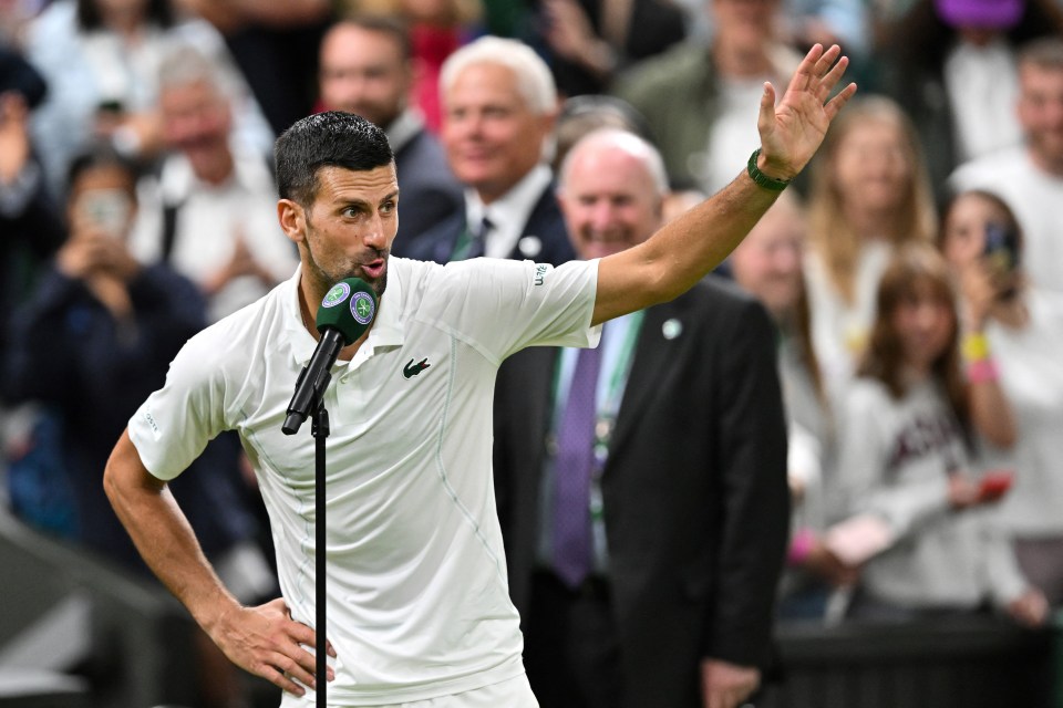 Novak Djokovic took a shot at the Centre Court crowd