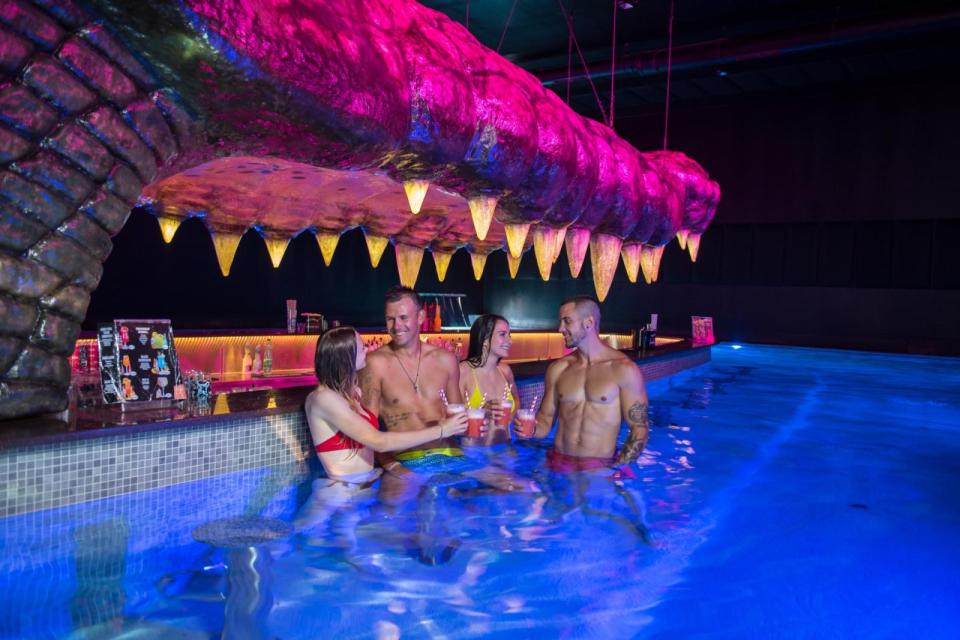 The huge water park is home to six different pools
