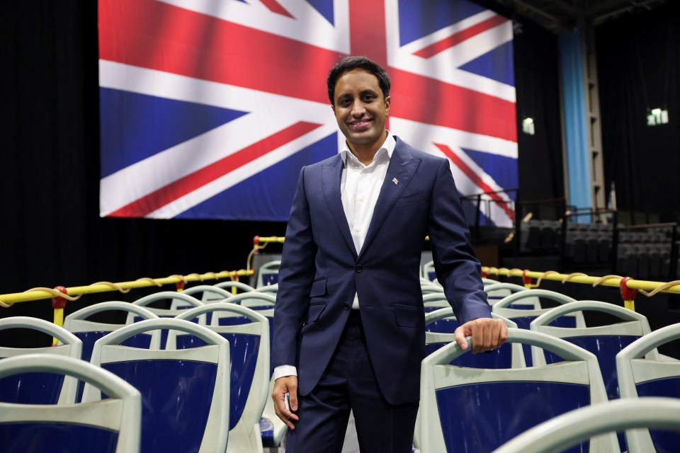 Zia Yusuf, Reform UK party's largest donor, at a rally.