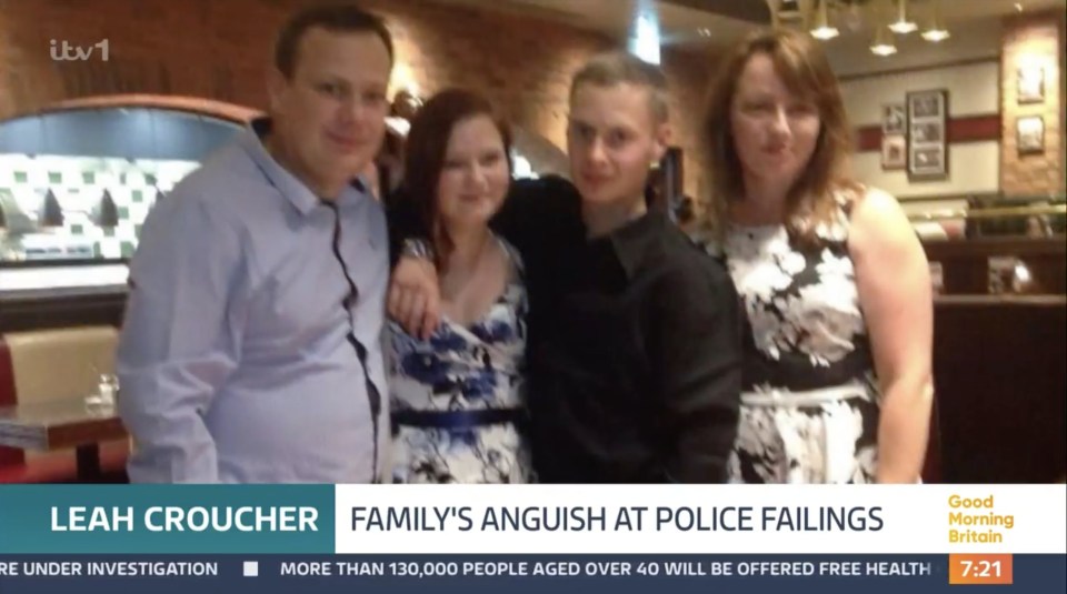 a group of people standing next to each other with the headline " family 's anguish at police failings "