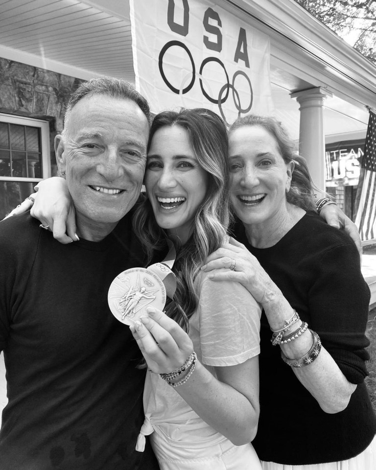 The Boss was on hand to show support for her daughter after she won a silver medal