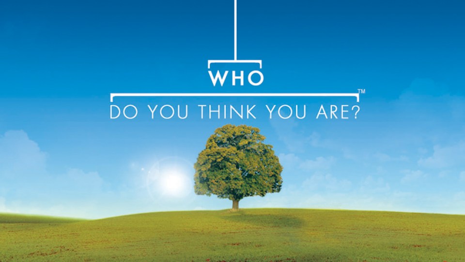 a tree in a field with the words who do you think you are below it