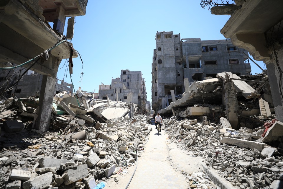 The Gaza Strip, largely destroyed after 10 months of brutal war between Israel and Hamas