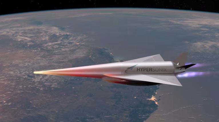 a hypersonic rocket is flying over the earth