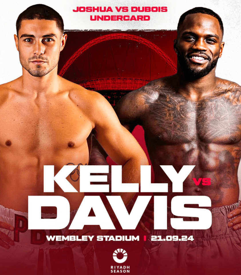 a poster for kelly davis vs joshua vs dubois