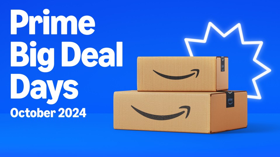 two amazon boxes stacked on top of each other with the words prime big deal days october 2024
