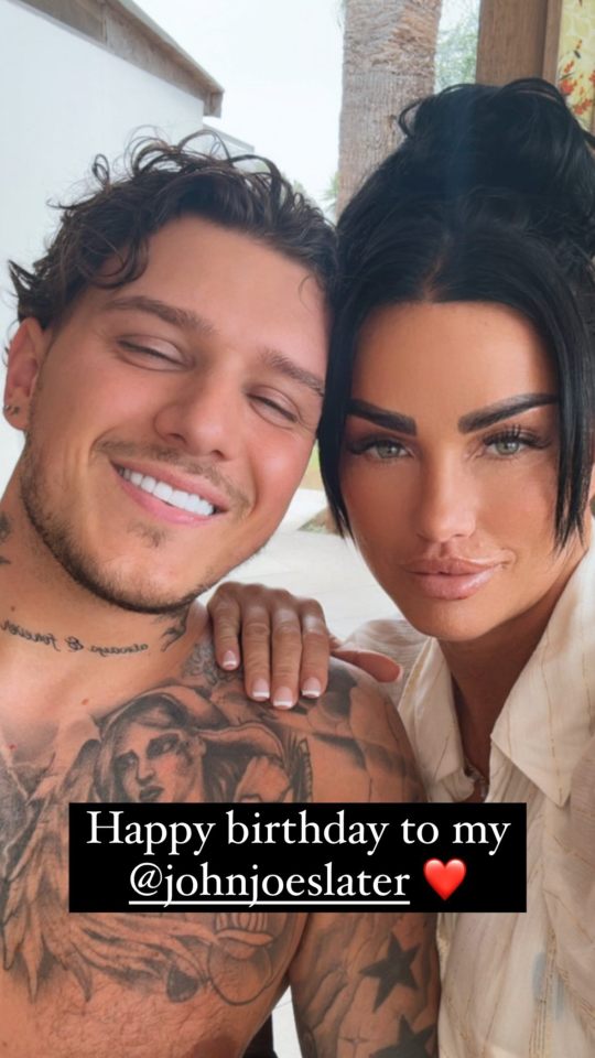 a man and woman are posing for a picture with the caption happy birthday to my @johnjoeslater