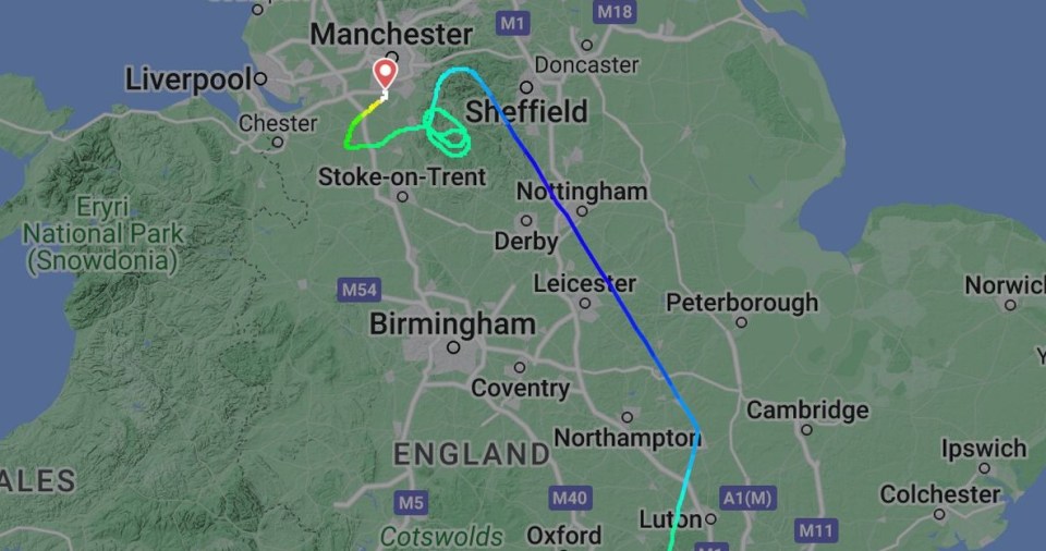 a map of the united kingdom showing manchester and sheffield