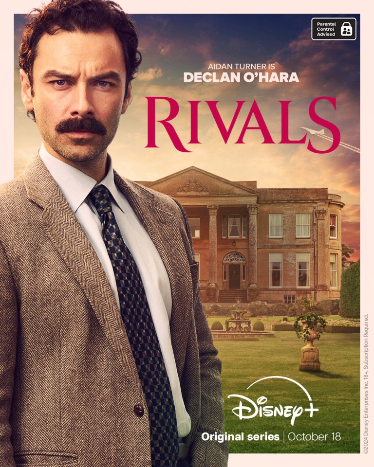 a poster for rivals shows a man in a suit and tie